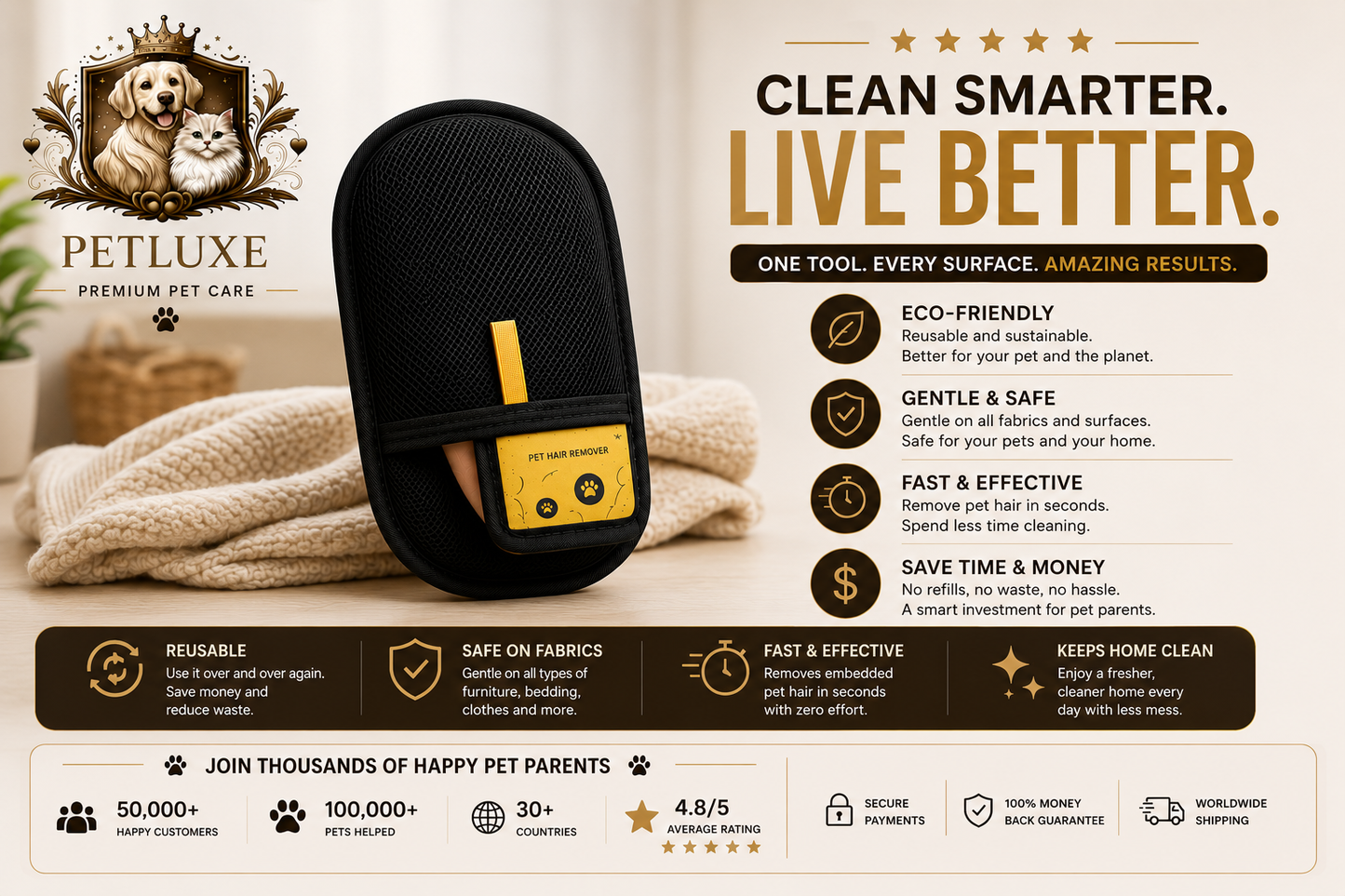 PetLift™ Electrostatic Hair Removal Glove