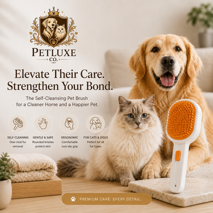PetLuxe™ Self-Cleaning Grooming Brush