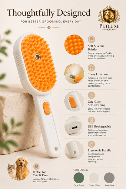 PetLuxe™ Self-Cleaning Grooming Brush